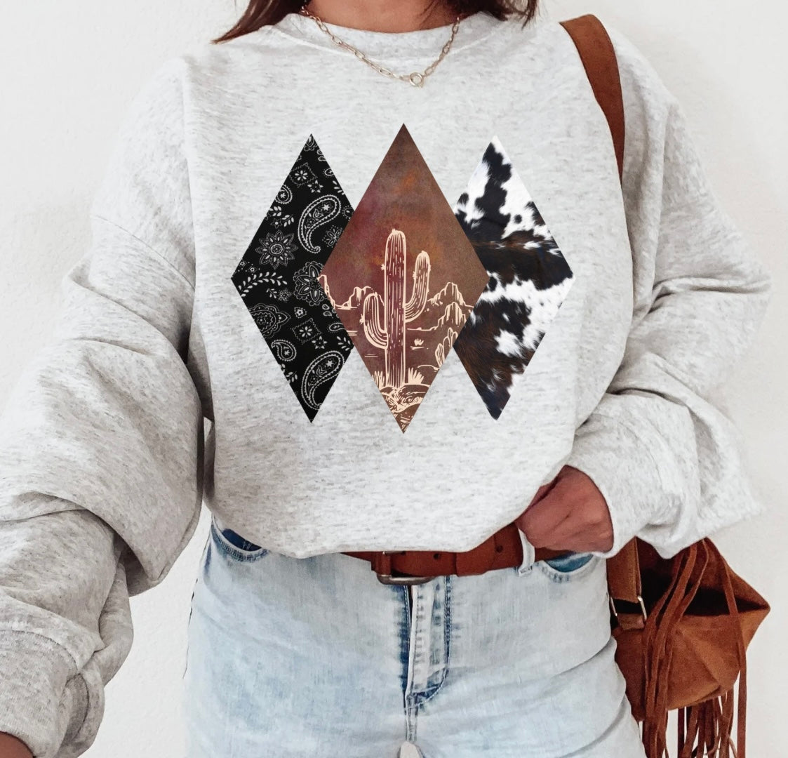 Cactus & Cow Print