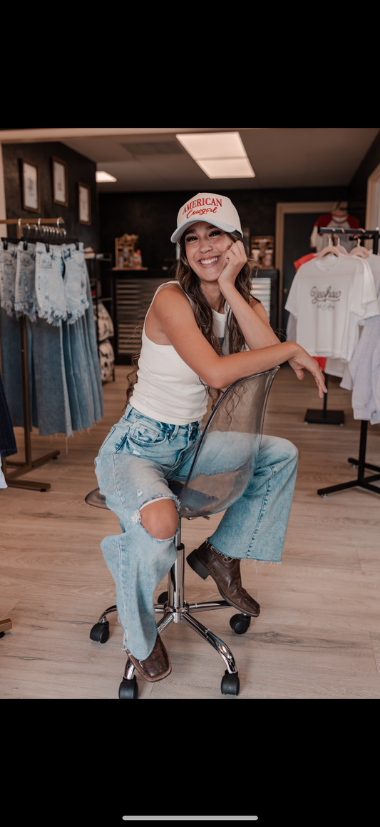 Light wash Wide Leg Jeans