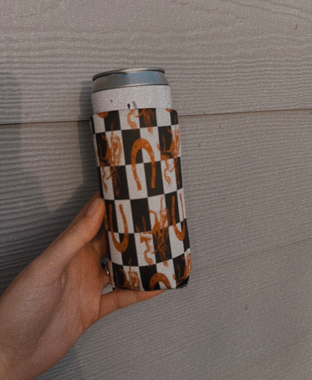 Checkered Rodeo Koozie