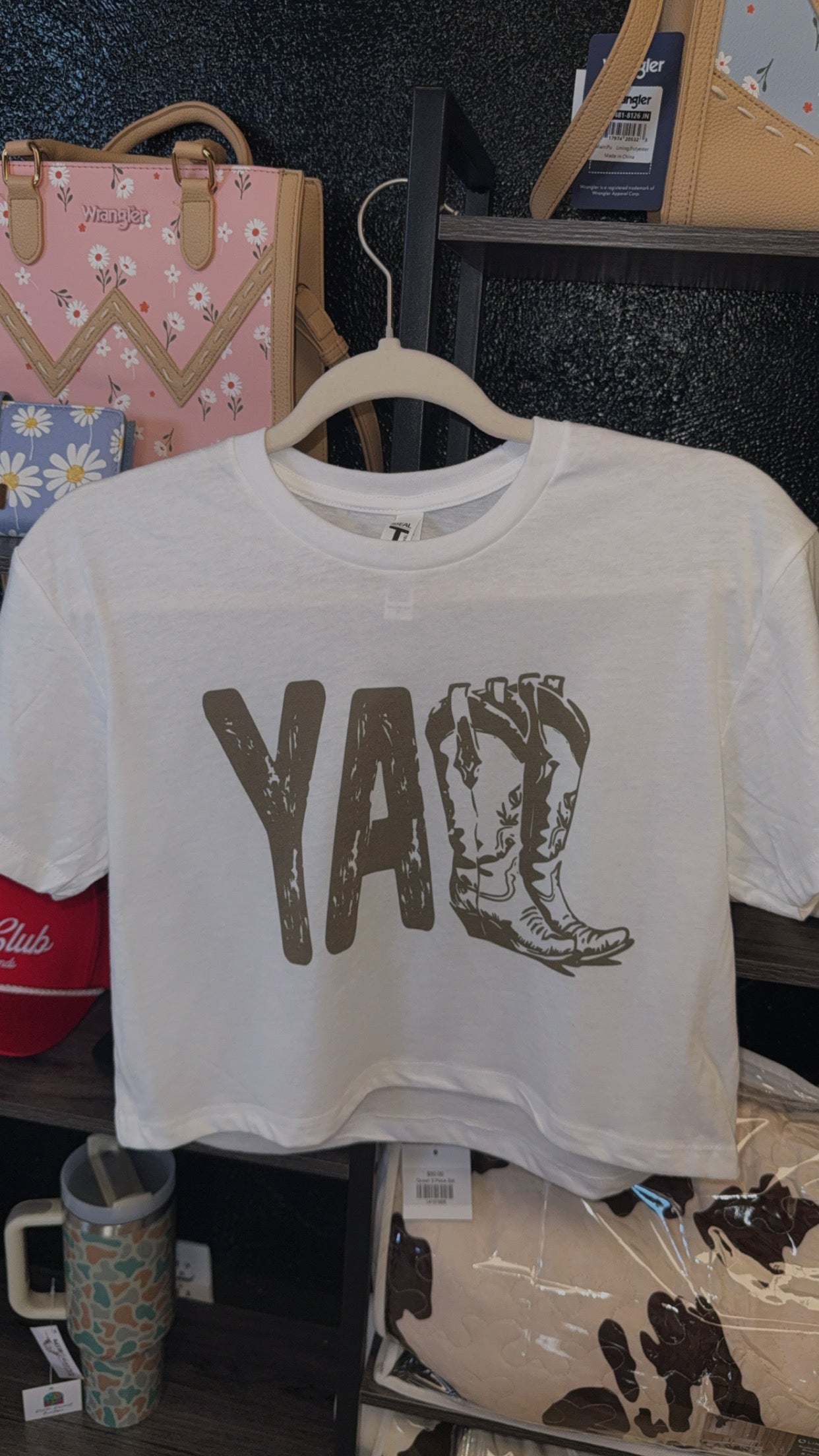 Y'all Boots Crop Tee