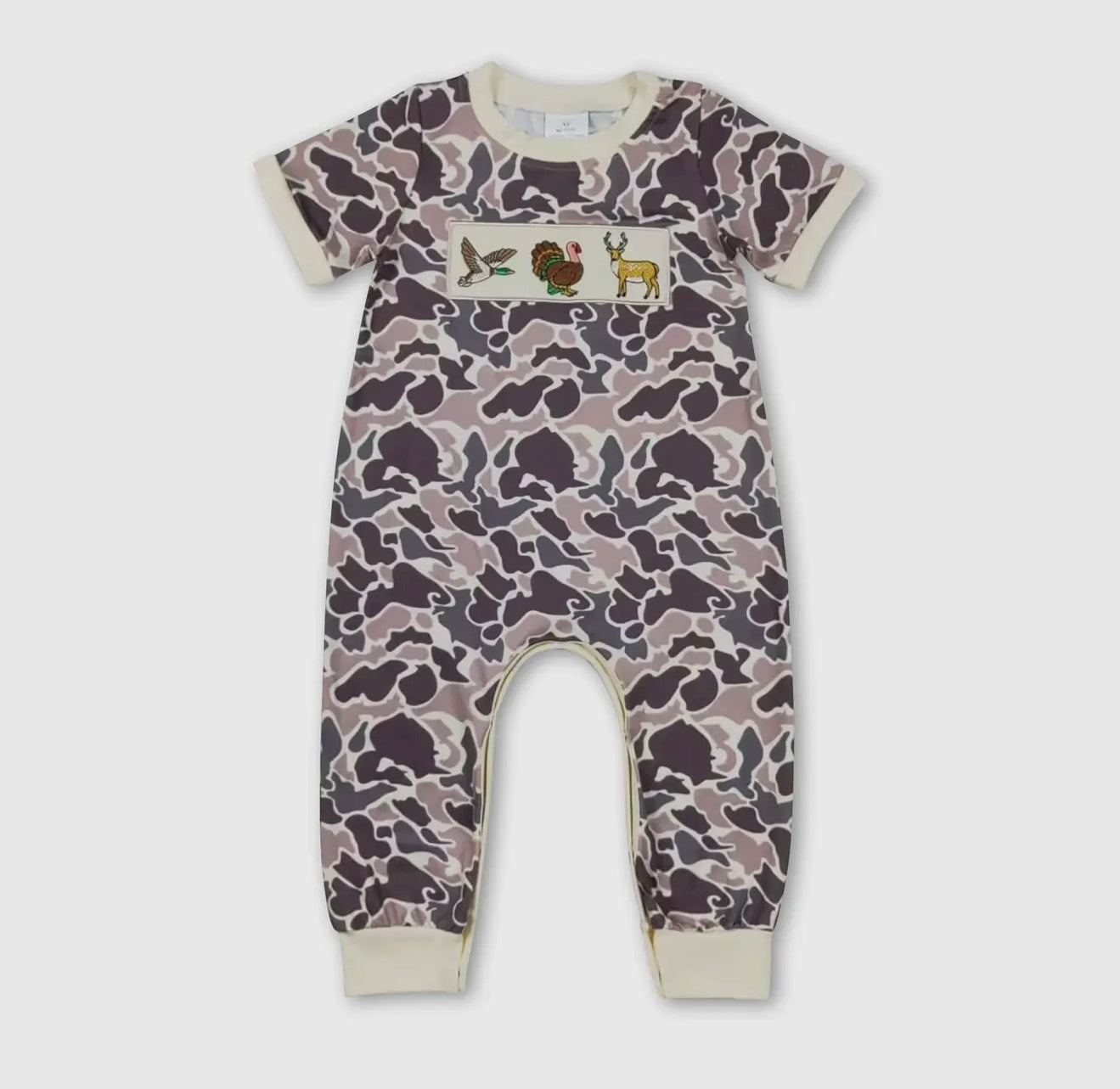 Short sleeve Camo Romper