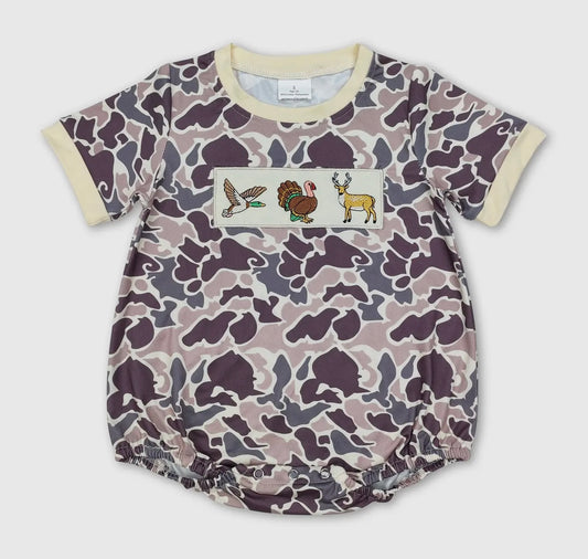 Short sleeve Camo Romper