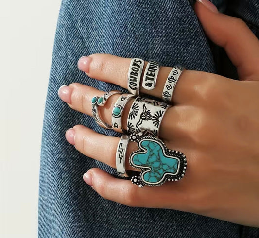 Fashion Rings 7 Piece set