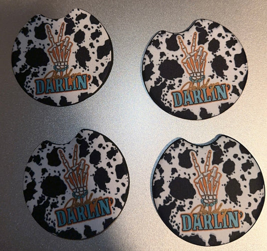 Howdy Darlin Car Coasters