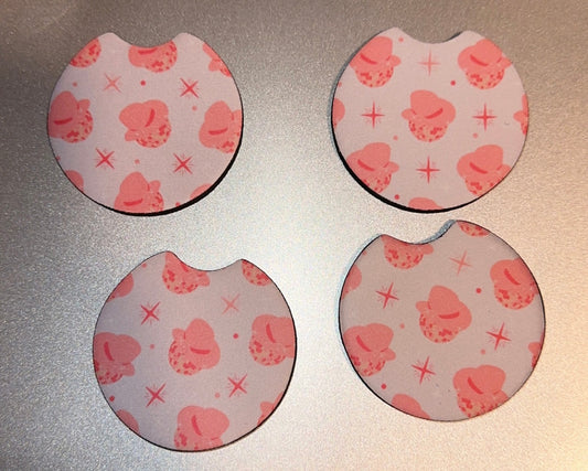 Pink Hats Car Coasters