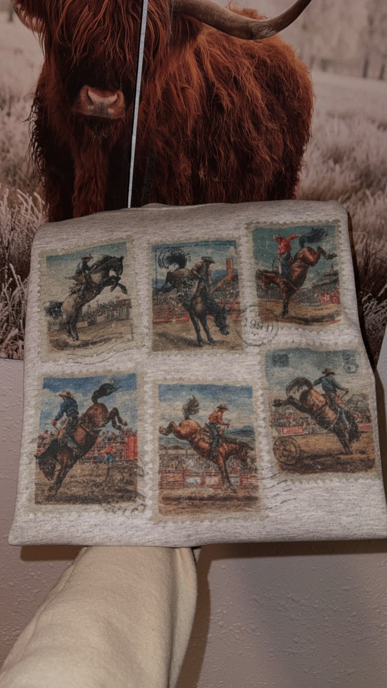 Postcard Cowboy Collage