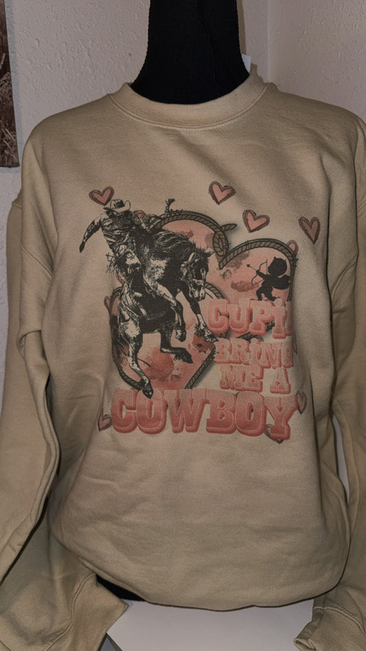 Cupid Bring me a cowboy crewneck