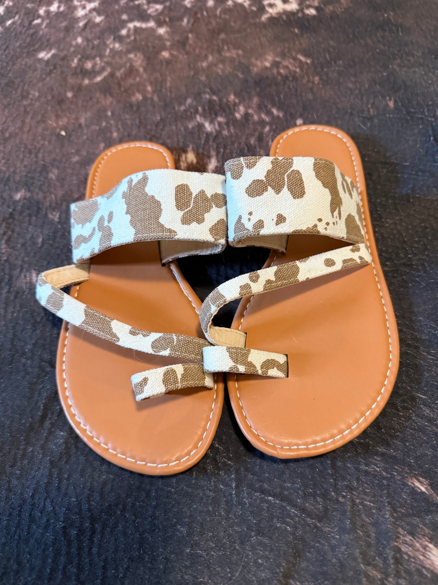 Cow Print Sandles