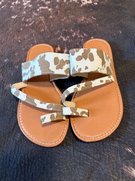 Cow Print Sandles
