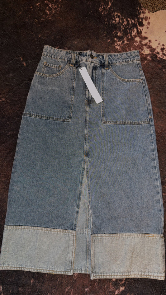 Jean Skirt with slit