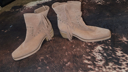 Fringe Heel Boots