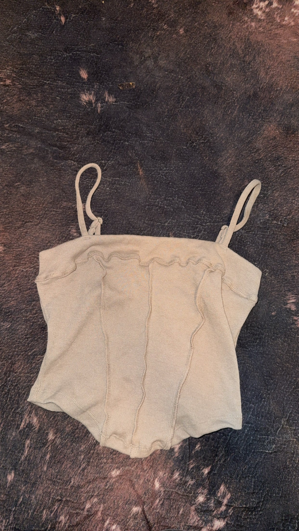 brown cropped tank