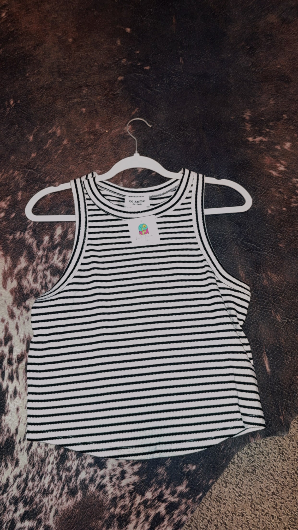 Stripe Cropped Tank