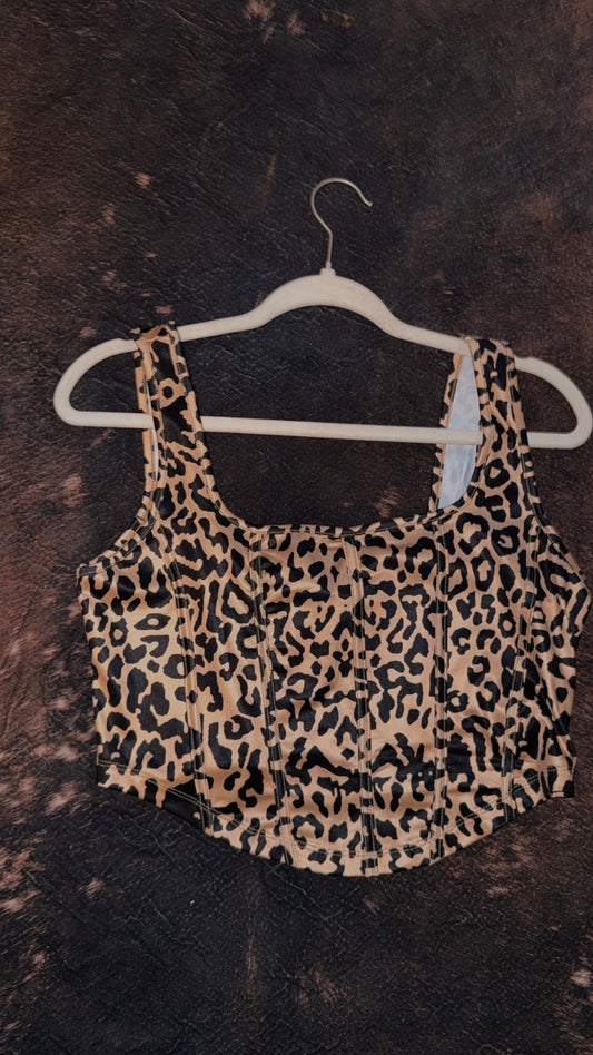 Cheetah Cropped Tank