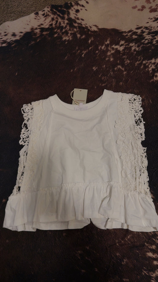 White Cropped Shirt