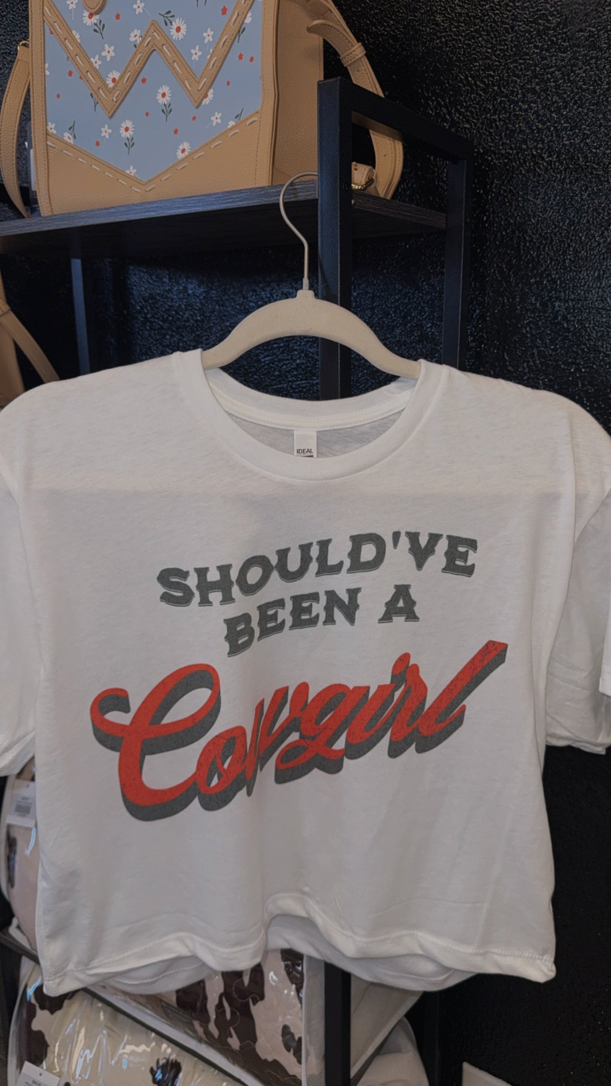 Should've Been a Cowgirl Crop Tee