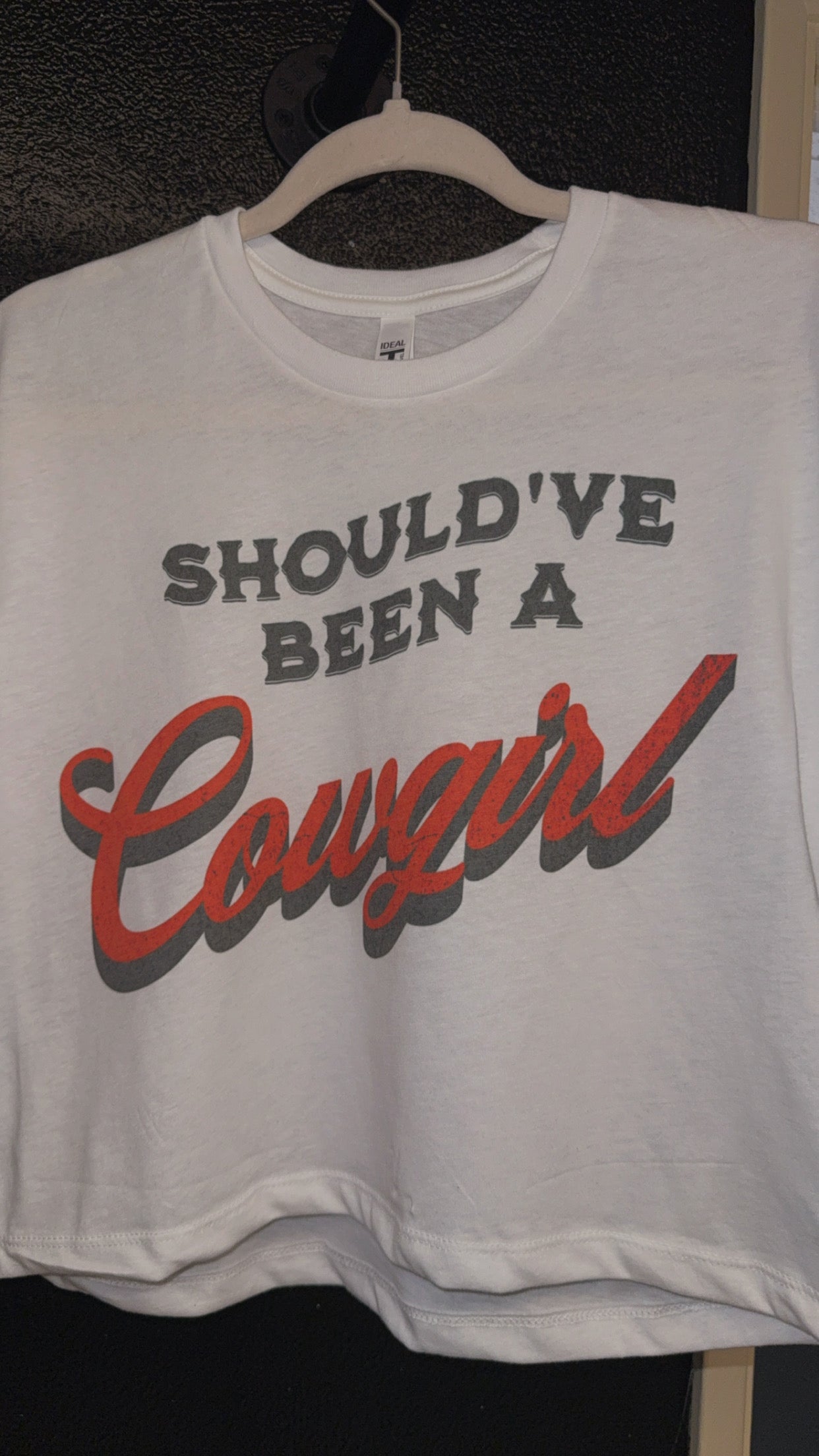 Should've Been a Cowgirl Crop Tee