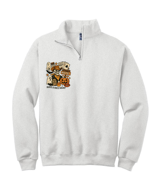 Spooky Collage Quarter Zip