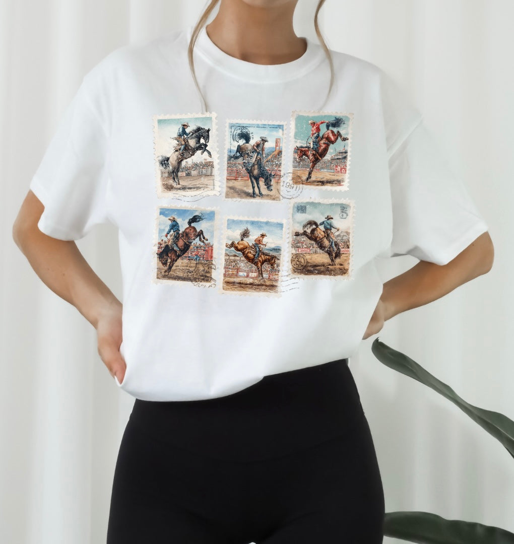 Postcard Cowboy Collage