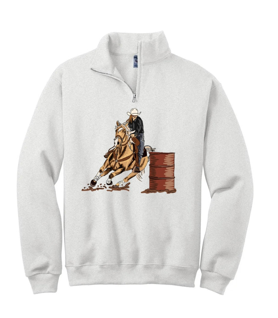 Barrel Horse Quarter Zip