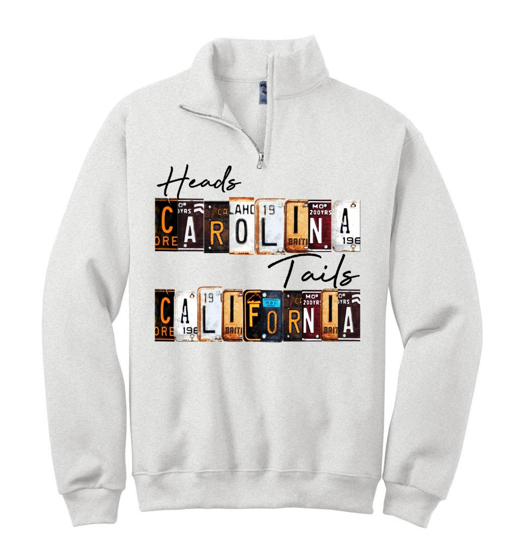 Heads Carolina, Tails California Quarter Zip